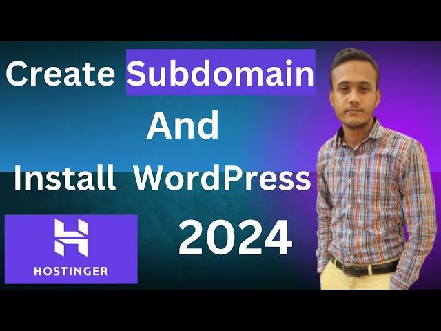 Create subdomain install WordPress hostinger 2024 |Ahmar ARS