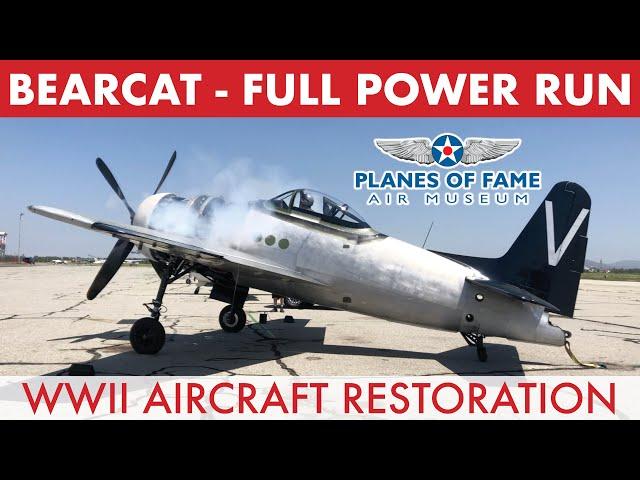 F8F BEARCAT Full Power Engine Ground Run  |  Planes of Fame