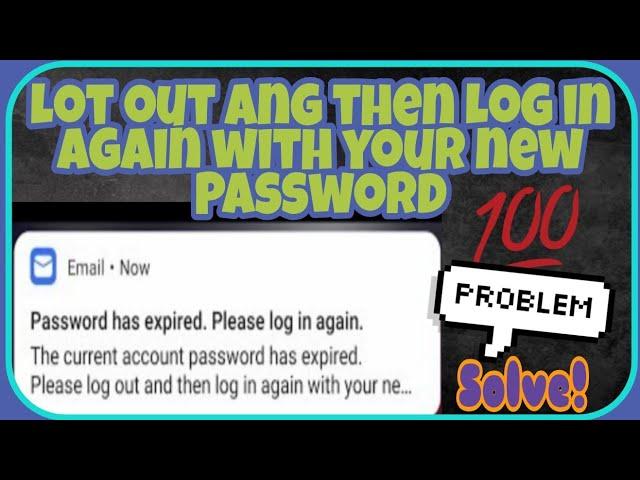 PROBLEM SOLVE % || The Current Account Password has expired,Please log out and then Log in again