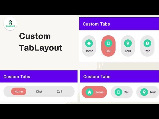 Custom TabLayout in Android