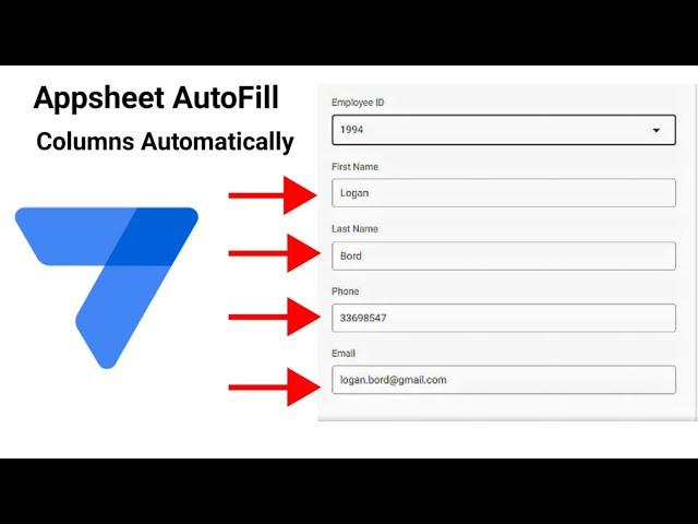 How To Auto Fill Data Columns in AppSheet Automatically Inputs Data