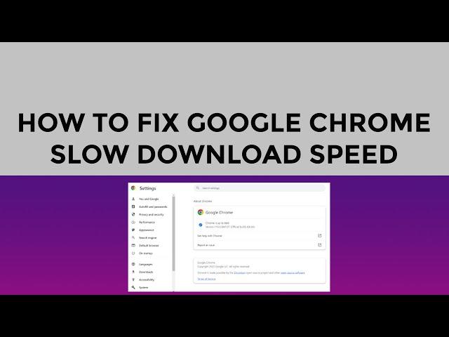 How to fix Google Chrome slow download speed (Easy Solution)