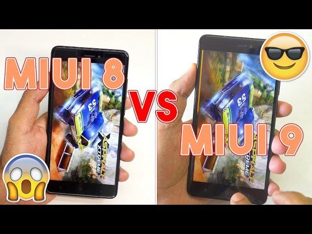 MIUI 9 vs MIUI 8- Speed test with Apps & Games! 