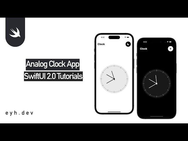 Complex UI Tutorials - Analog Clock App - SwiftUI - SwiftUI Tutorials