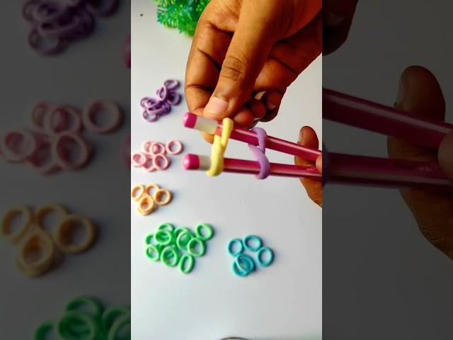 DIY rainbow bracelet with hair ties #bracelet #yt #shorts #trending #craft #diy #viral #harjassim