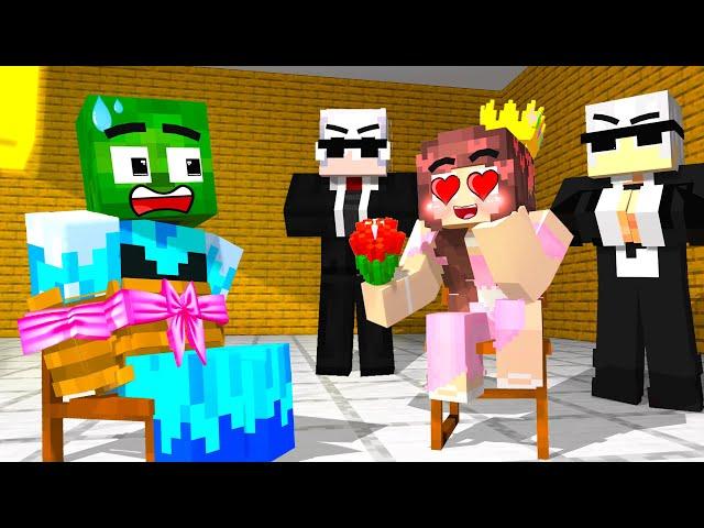 Monster School : Zombie x Squid Game HAVING A CRAZY PRINCESS FANGIRL - Minecraft Animation
