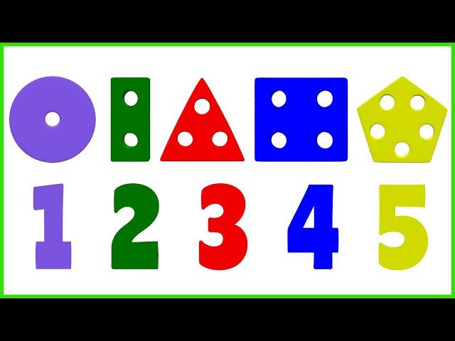 Learn Numbers 1 to 10 & Shapes Name | 123 Number Names | 1234 Numbers Song | 12345 Counting for Kids