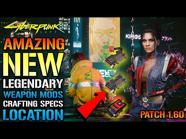 Cyberpunk 2077: AMAZING New Legendary! Weapon Crafting Specs! After Update 1.60 Boost Your DPS TODAY