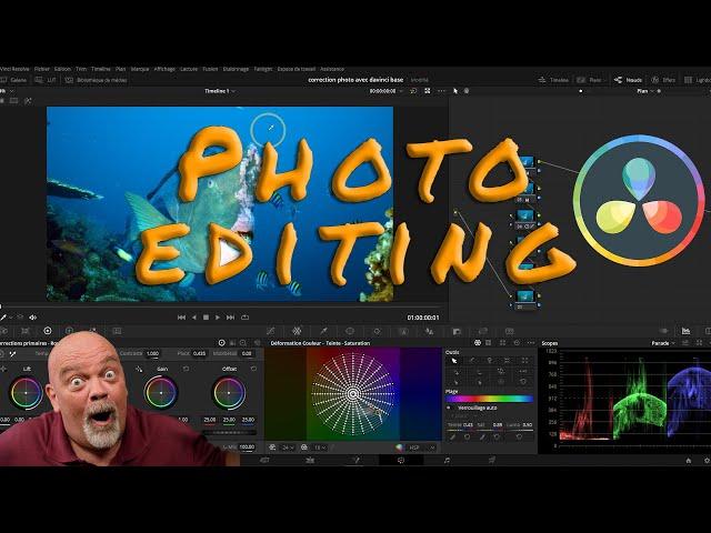 Edit and export your pictures Davinci resolve 17