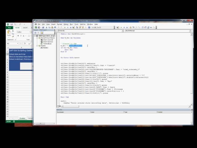 SAP GUI Scripting - Extract SAP report data to Excel