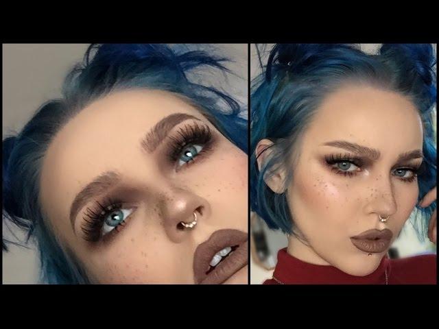 easy cool-toned grunge makeup tutorial