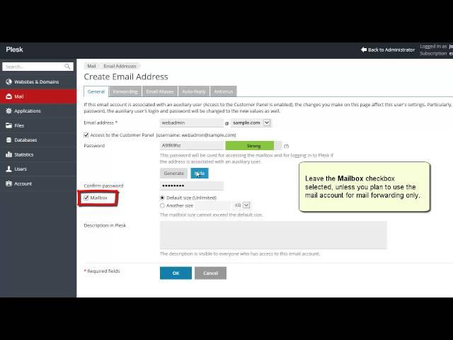 Plesk 12.5 Tutorials - How to add mail accounts