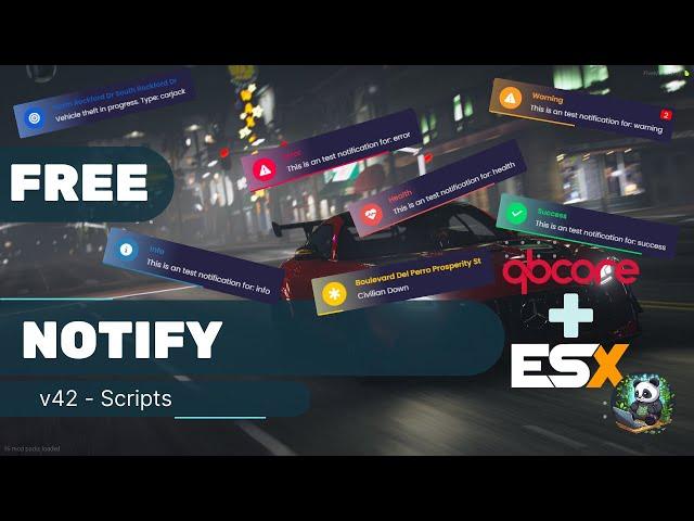 [ESX/QB-Core] *FREE* Notify FiveM Script (Showcase) | v42 - Scripts