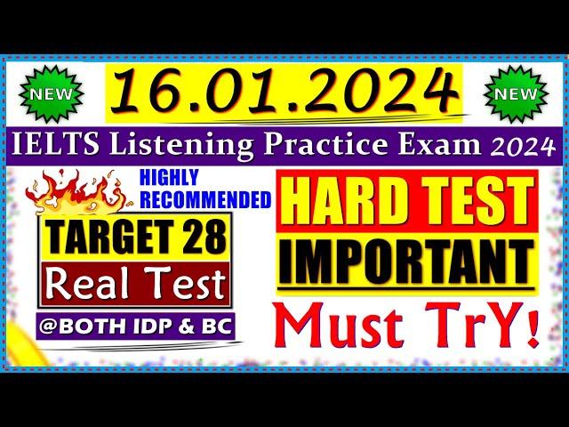 IELTS LISTENING PRACTICE TEST 2024 WITH ANSWERS | 16.01.2024