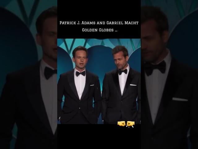 Patrick J. Adams and Gabriel Macht Reunite at 2024 Golden Globes #viral #shorts #trending #funny