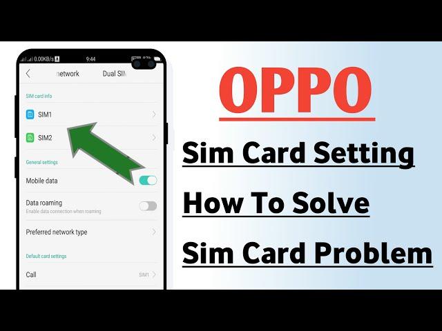 OPPO Sim Card Setting ! How To Fix Sim Card Problem in OPPO