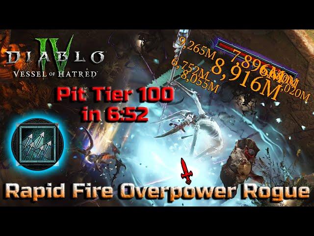 DO NOT PLAY THIS BUILD - Rapid Fire Overpower Rogue - Season 6 Endgame in Diablo 4 Vessel of Hatred