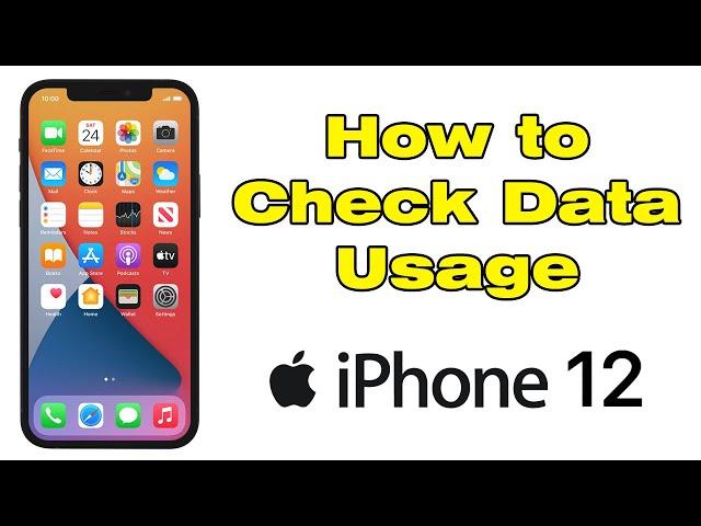 How to check data usage on iPhone 12