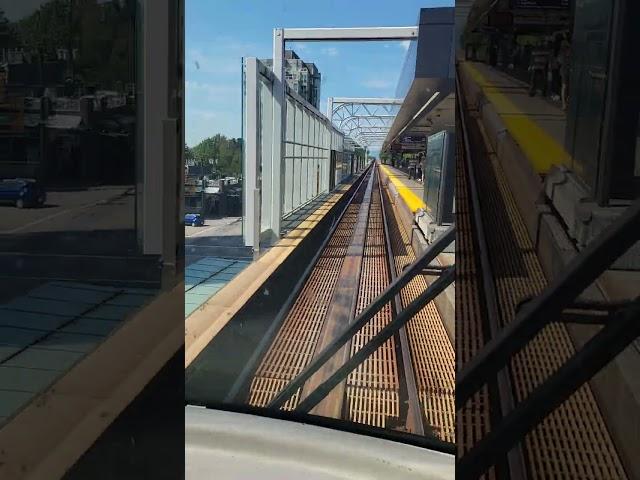 Looking out the back of the Skytrain from Nanaimo to Edmonds station. Vancouver 2024