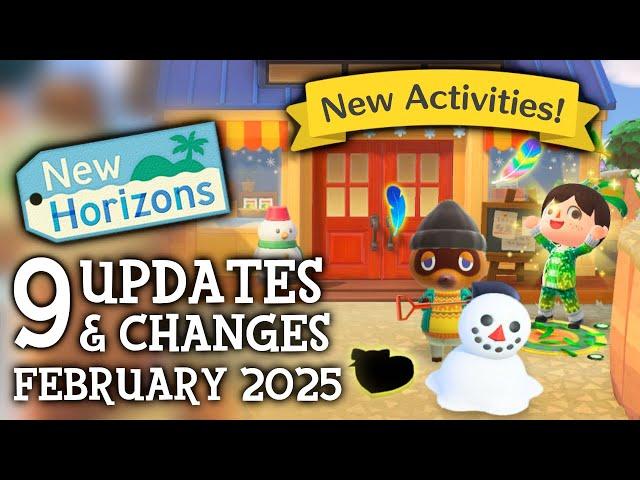 9 UPDATES & CHANGES in February 2025 (New Activities) - Animal Crossing New Horizons