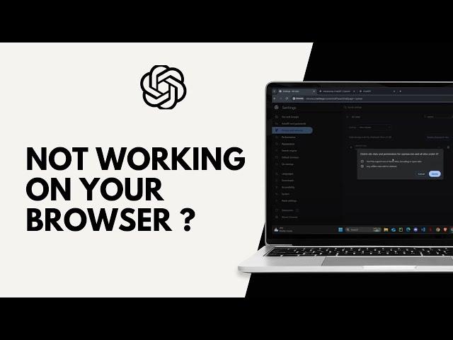 How to Fix Chat GPT Not Working on your Browser