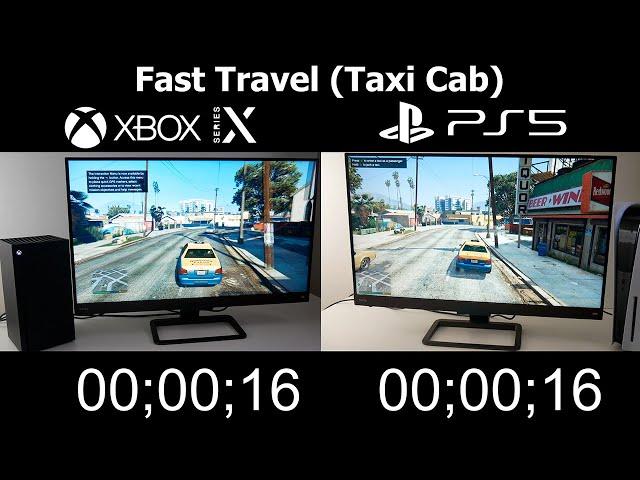 GTA V - PlayStation 5 vs Xbox Series X - Startup and Load Times Comparison