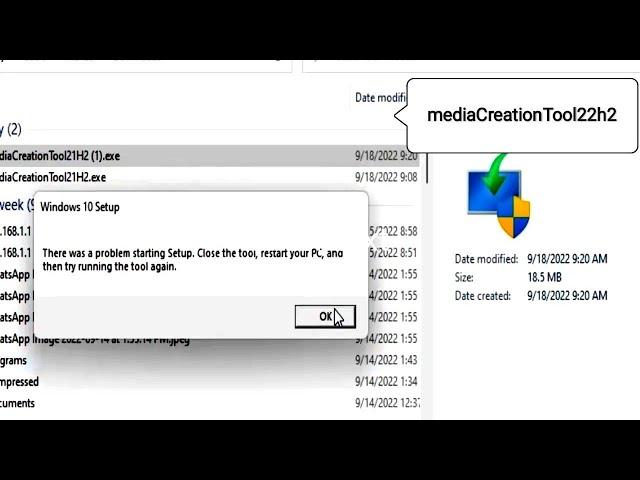 There was a problem starting Setup Close the tool restart your PC #how #windows10 #howto