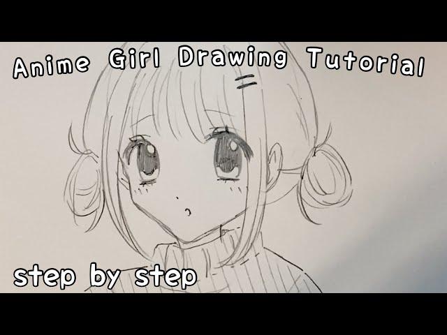 Learn to Draw “kawaii” Anime Girl in 5 Minutes! | step-by-step | EASY beginner friendly!