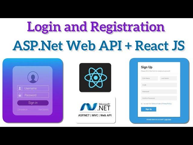 Login and Registration - ASP.Net WEB API and React JS