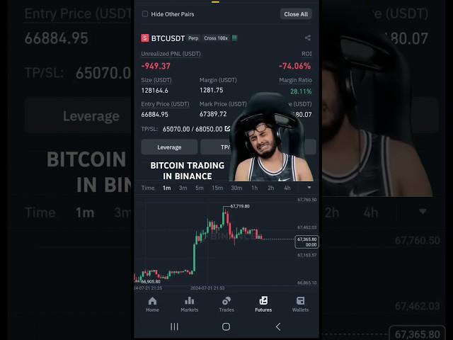 Bitcoin Trading in Binance | Loss turn into profit | Futures Trading