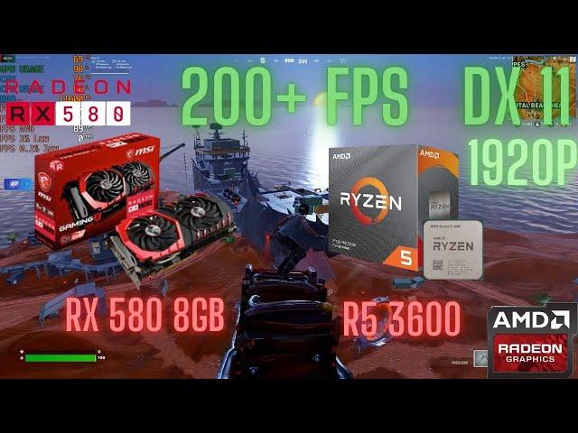 RX 580 + Ryzen 5 3600 Fortnite FPS Benchmark test 1920| DX11 All Settings | Chapter 5 Season 3 2024