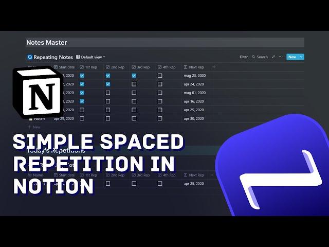 SIMPLE SPACED REPETITION IN NOTION: An easier, more fun take on this knowledge retention technique