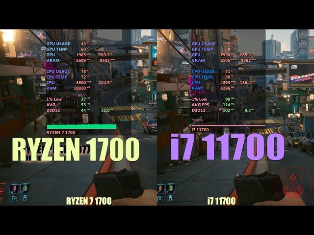 Intel i7 11700 vs AMD Ryzen 7 1700