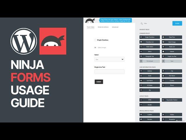 How To Use Ninja Forms WordPress Plugin to Create a Contact Form in Your Website for Free