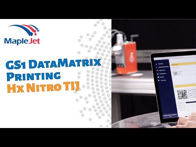Hx Nitro TIJ Printing GS1 Data Matrix