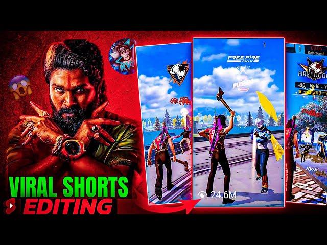 Free fire viral pushpa shorts editing like @kv18freefire in capcut | free fire viral shorts editing