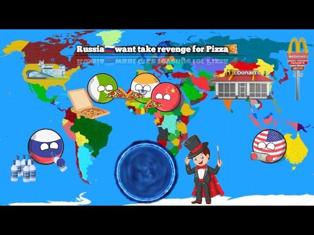 Russiawant take revenge for PizzaFull Video | Country Ball | Maker of country ball | Full Video