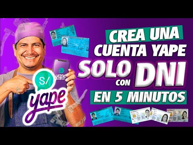 #YAPE CREA UNA CUENTA YAPE USANDO DNI EN 5MINUTOS