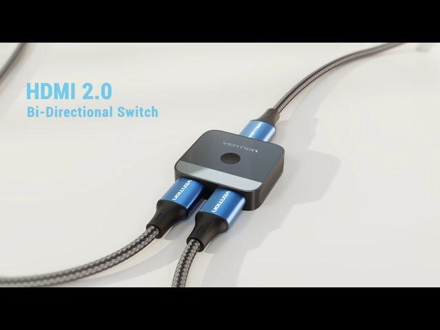 Vention 2-Port HDMI Bi-Direction 4K Switcher Black ABS Type AKO