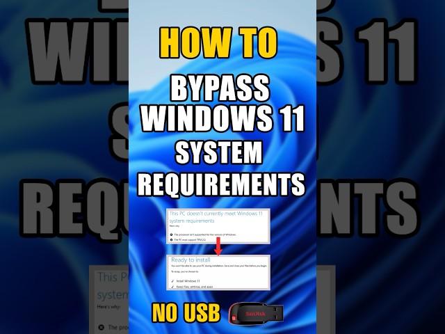 How To Bypass Windows 11 System Requirements Without USB Device #windows11