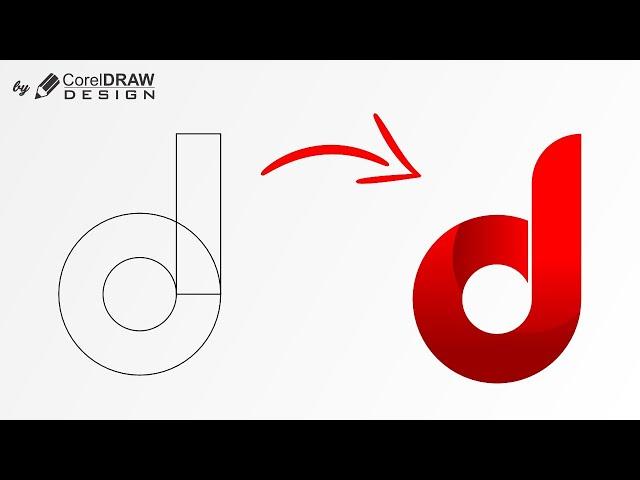 Modern D Letter Logo Design | Coreldraw Tutorials | Graphic Design Tutorials | CoreldrawDesigns