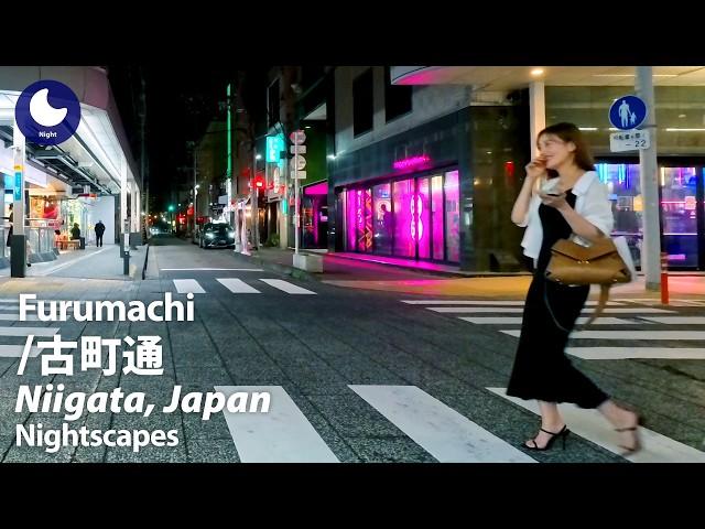 ⁴ᴷ Niigata: Furumachi District (新潟県: 古町通) - Japan Walking Tour (July, 2024)