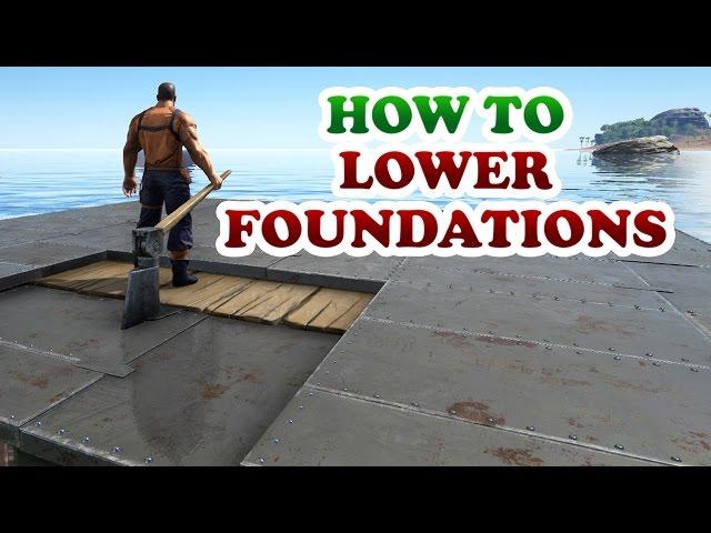 How to lower and extend a foundation on a platform saddle or a raft in Ark Survival Evolved