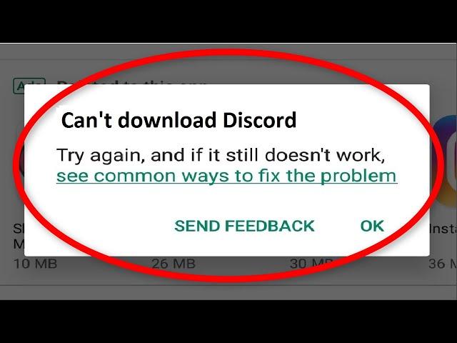 How To Fix Can't Download Discord Google Playstore Android & Ios || Cannot Download App Playstore