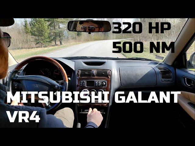 Mitsubishi Galant VR4 Twin Turbo 320hp 500NM, testing on the road