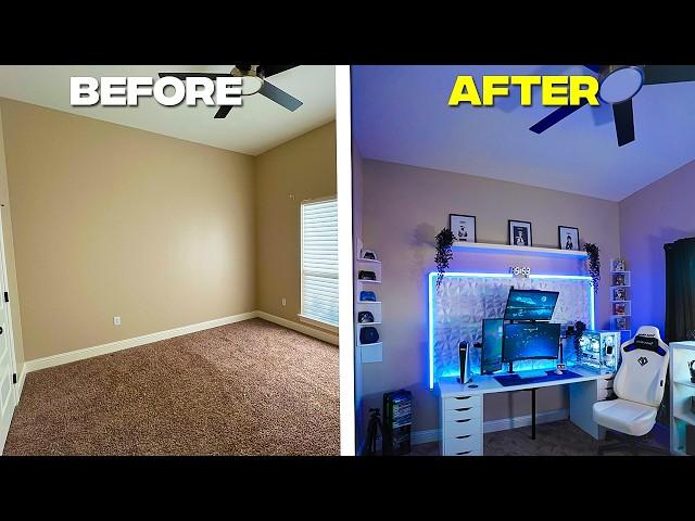 Transforming My EMPTY Room To My Dream Setup Room!