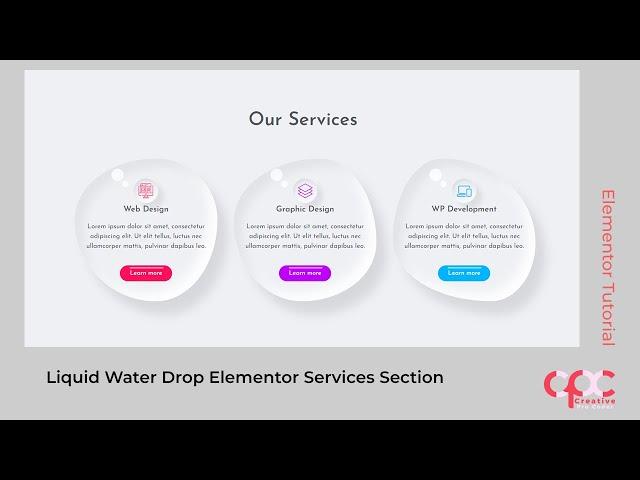 How to Make Liquid Water Drop Services Using Elementor for FREE | Elementor Tutorial