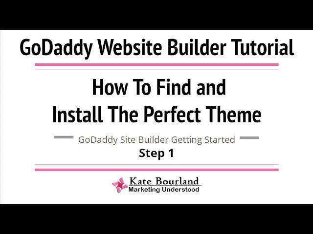 How to install a theme using GoDaddy Website Builder