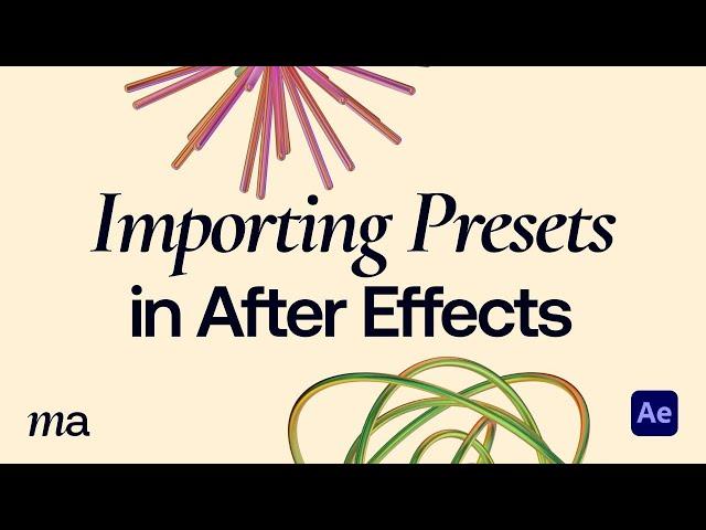 How To Install Presets In After Effects 2024 | Mac and PC