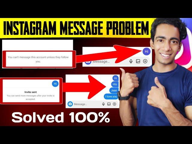 Instagram You Cant Message This Acccount Unless They Follow You | Instagram Invite Sent Problem